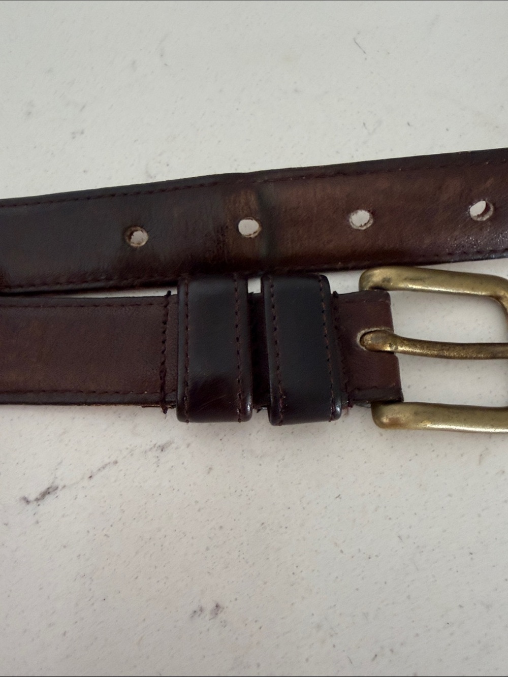 Vintage Coach women’s  Brown Belt with solid brass buckle Size 32/80 #6602